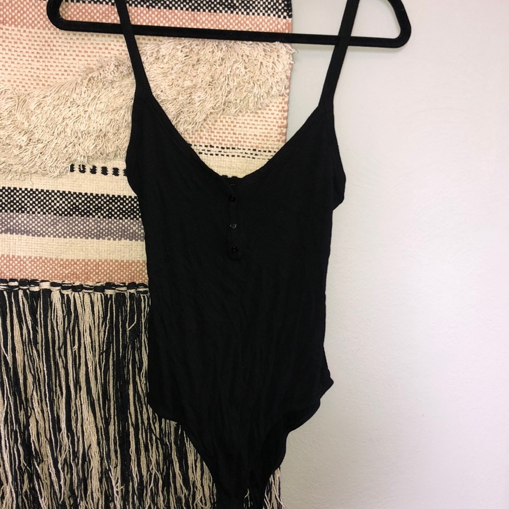 Black button up bodysuit